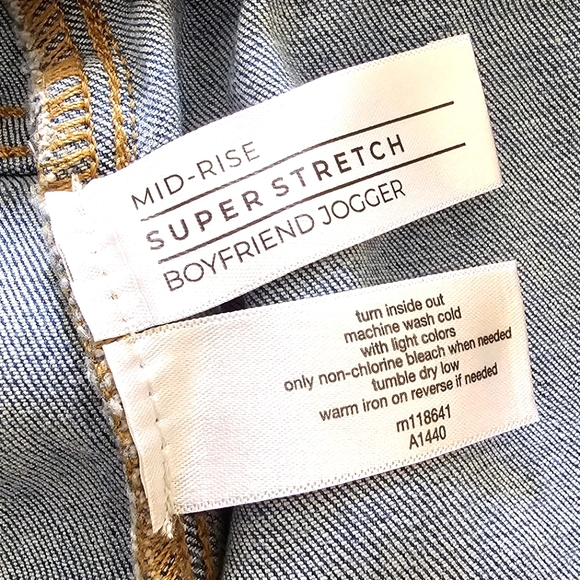 Lane Bryant midrise denim jogger jeans sz 24 light washed - Picture 3 of 12